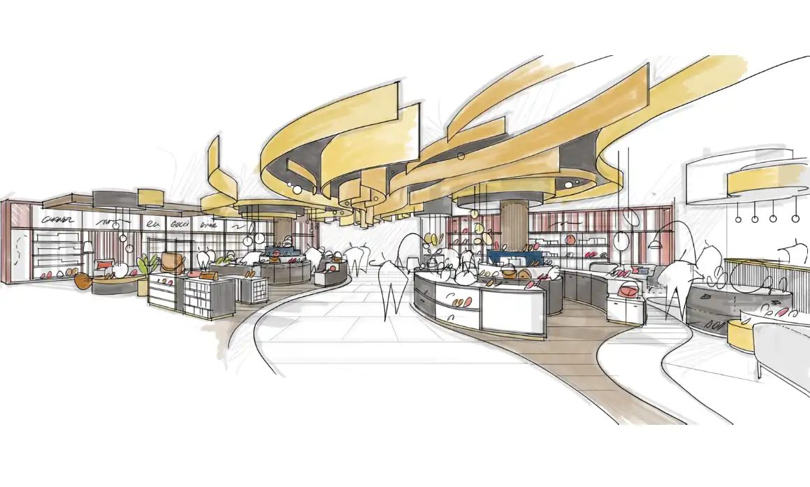 3D-Innenvisualisierung Retail Konzeptstudie