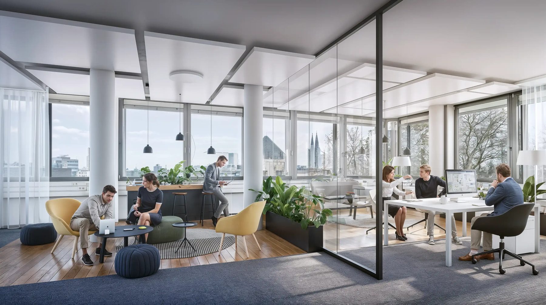 3D-Innenvisualisierung Coworking Space Köln