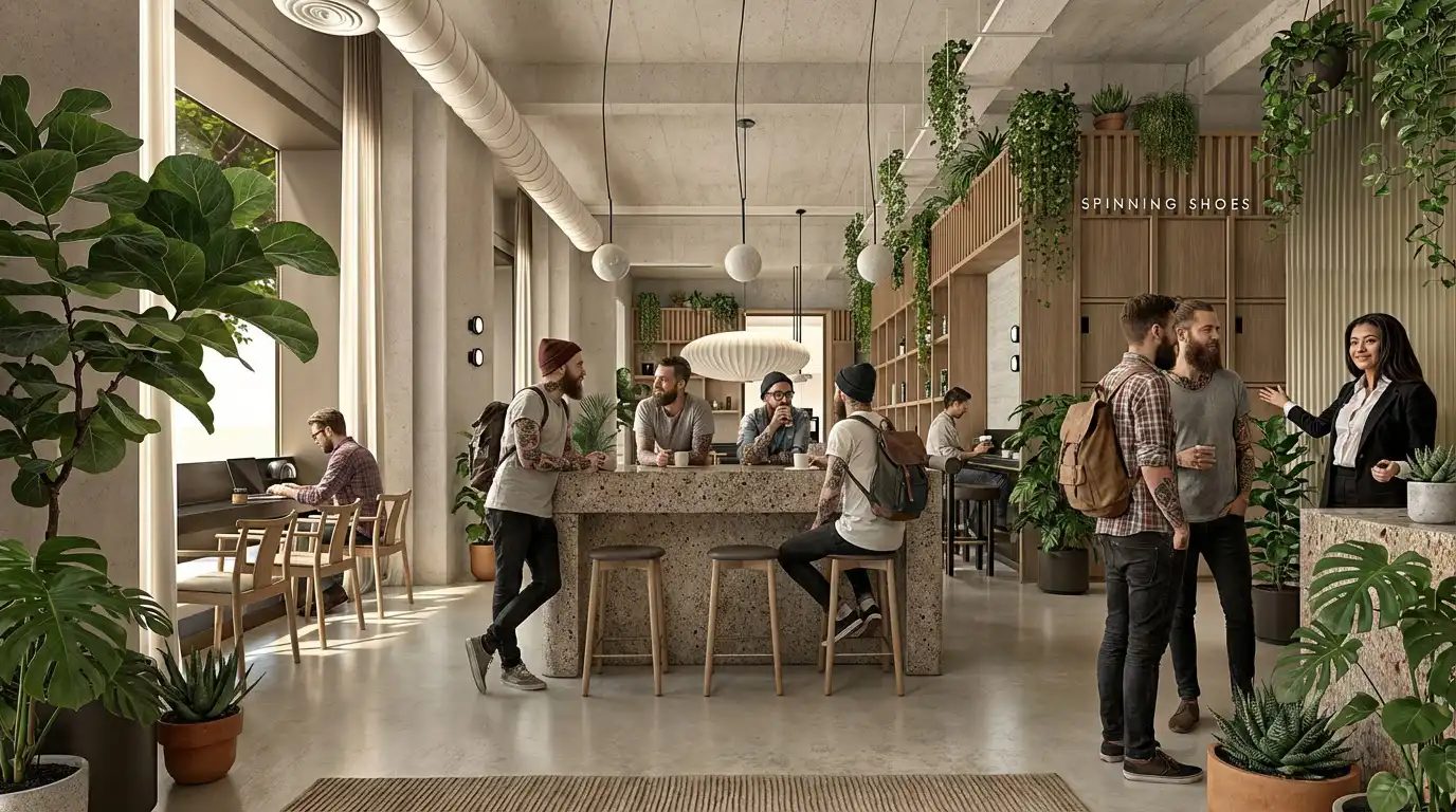 3D-Innenvisualisierung Coworking Space Berlin