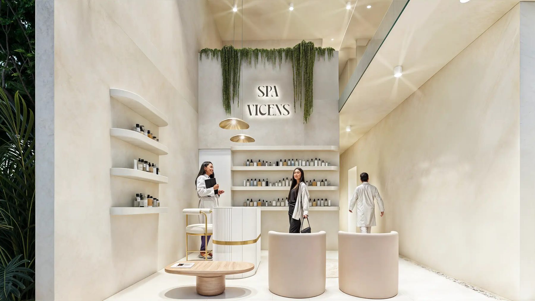 3D-Innenvisualisierung Spa Vicens, Wellnessbereich